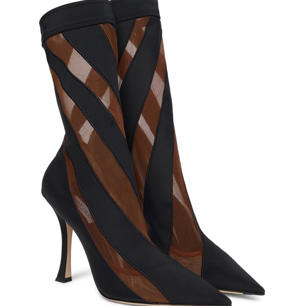 Brand new jimmy choo x mugler sheer boots